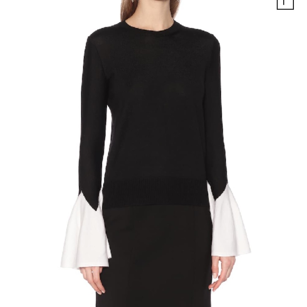 Alexander McQueen knit flared cuff sweater
